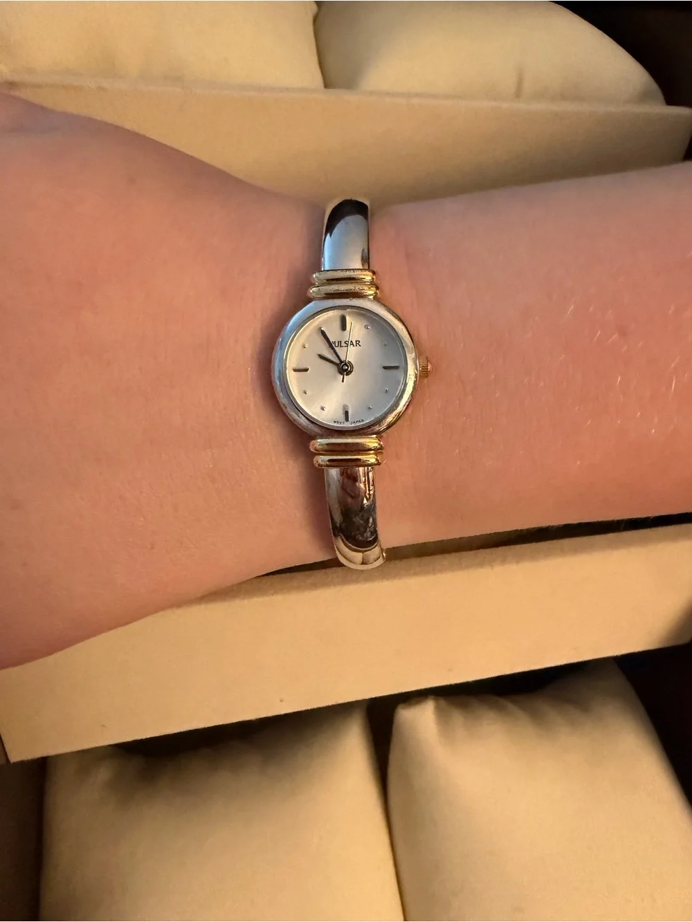 Pulsar Two-Tone Silver and Gold Women’s Bracelet Watch